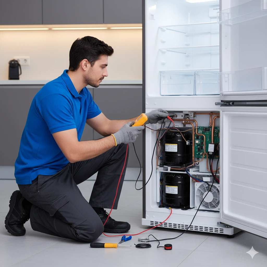 تعمیر یخچال با قطعات اورجینال و ضمانت نامه